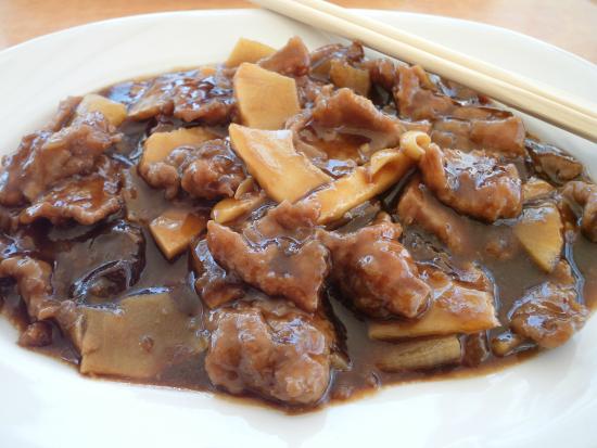 TERNERA CON setas y bambu 双冬牛肉